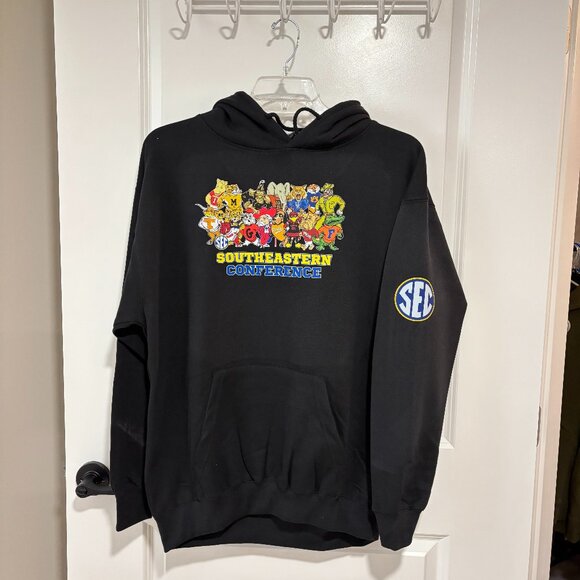 Vintage Black SEC Mascot Sweatshirt NEW SEC Conference Sweatshirt - Picture 1 of 1